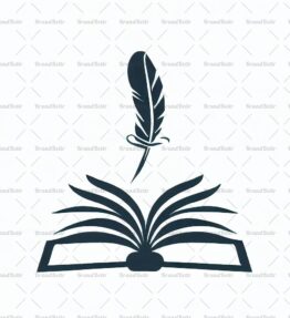 Offenes Buch und Feder